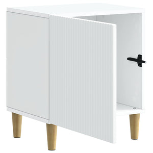 Κομοδίνο 2 pcs Λευκό 43 x 34,5 x 50 εκ Επεξεργασμένο Ξύλο - Pakobazaar