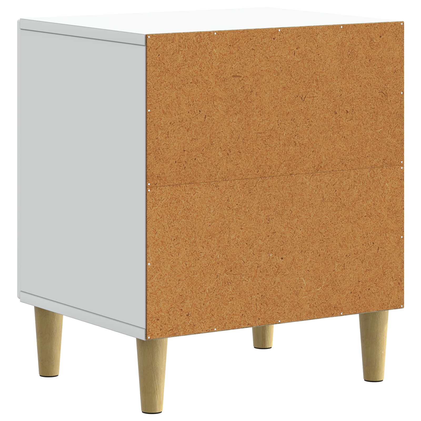 Κομοδίνο 2 pcs Λευκό 43 x 34,5 x 50 εκ Επεξεργασμένο Ξύλο - Pakobazaar
