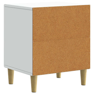 Κομοδίνο 2 pcs Λευκό 43 x 34,5 x 50 εκ Επεξεργασμένο Ξύλο - Pakobazaar