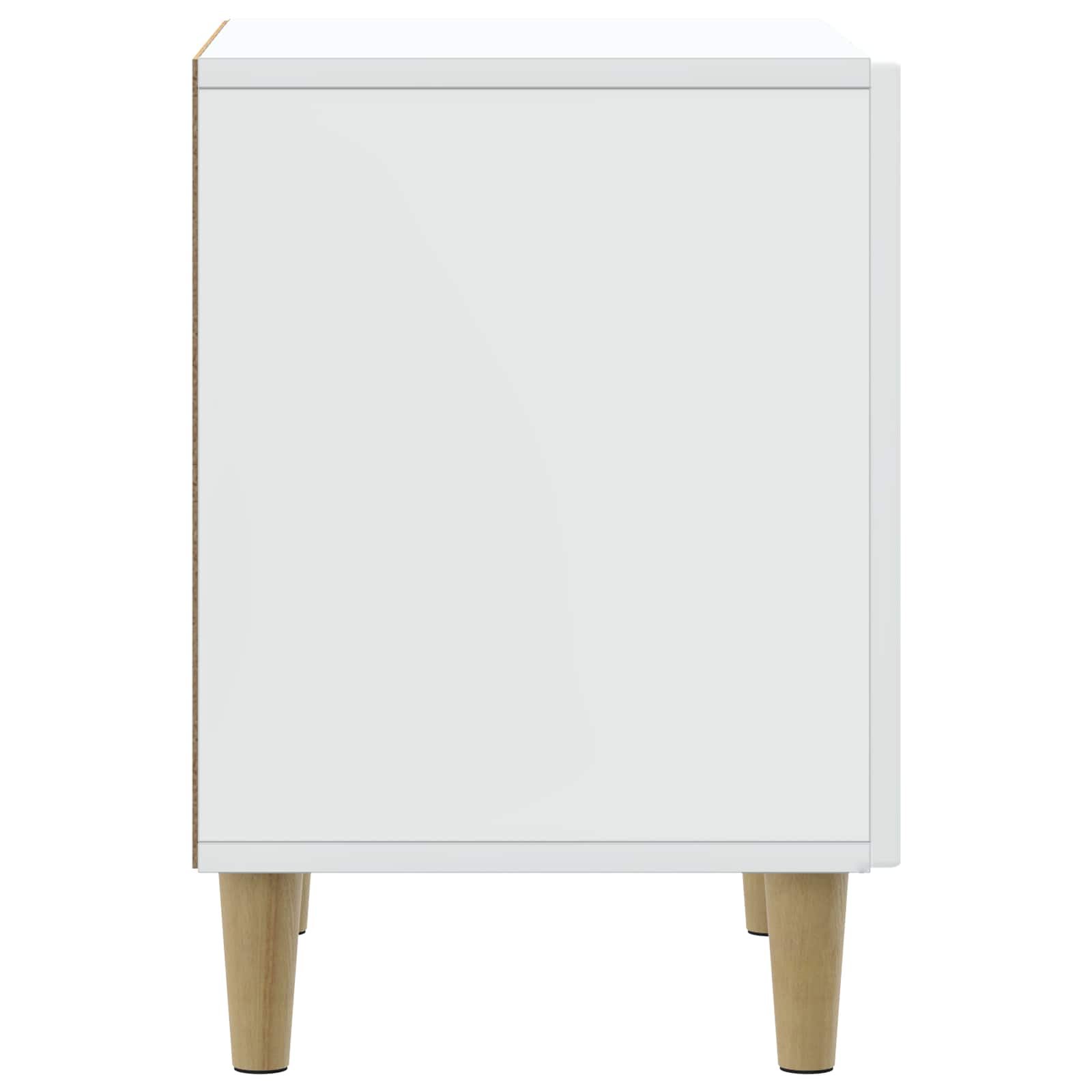 Κομοδίνο 2 pcs Λευκό 43 x 34,5 x 50 εκ Επεξεργασμένο Ξύλο - Pakobazaar