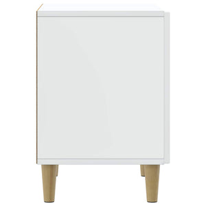 Κομοδίνο 2 pcs Λευκό 43 x 34,5 x 50 εκ Επεξεργασμένο Ξύλο - Pakobazaar