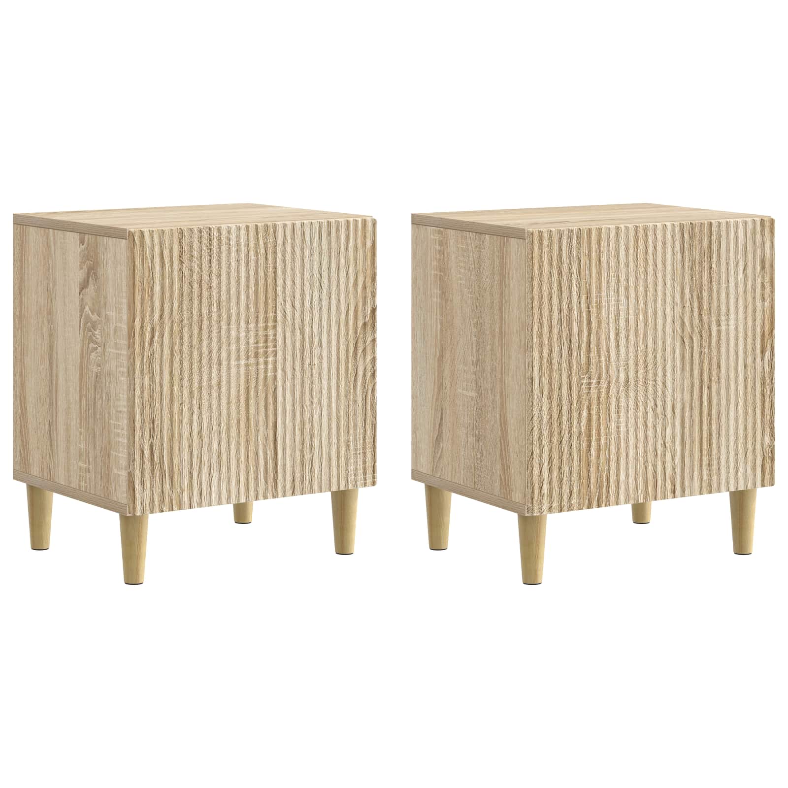 Κομοδίνο 2 pcs Sonoma Δρυς 43 x 34,5 x 50 εκ Επεξεργασμένο Ξύλο - Pakobazaar