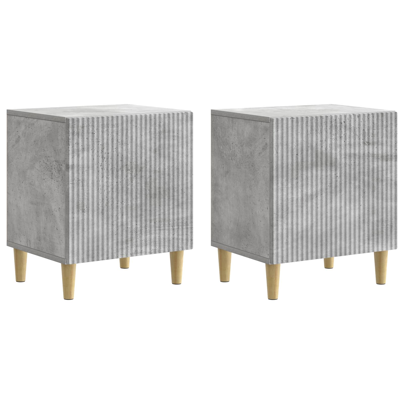 Κομοδίνο 2 pcs Γκρι Σκυροδέματος 43 x 34,5 x 50 εκ - Pakobazaar