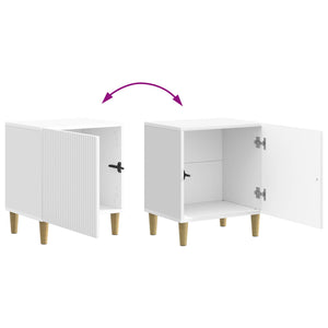 Κομοδίνο 2 pcs Γυαλιστερό Λευκό 43 x 34,5 x 50 εκ - Pakobazaar