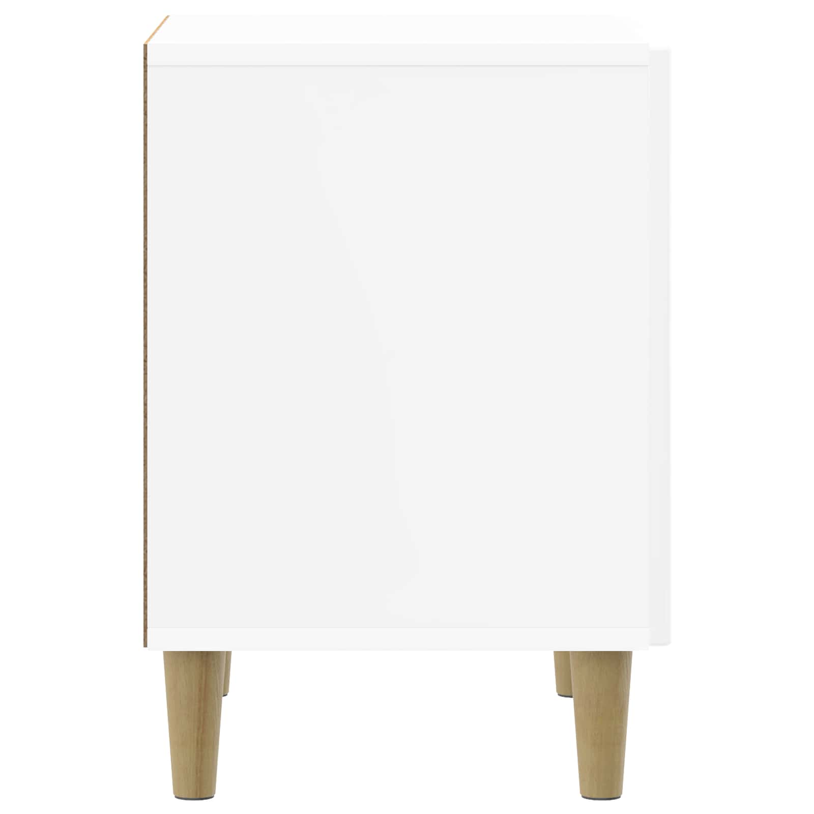 Κομοδίνο 2 pcs Γυαλιστερό Λευκό 43 x 34,5 x 50 εκ - Pakobazaar