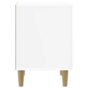 Κομοδίνο 2 pcs Γυαλιστερό Λευκό 43 x 34,5 x 50 εκ - Pakobazaar