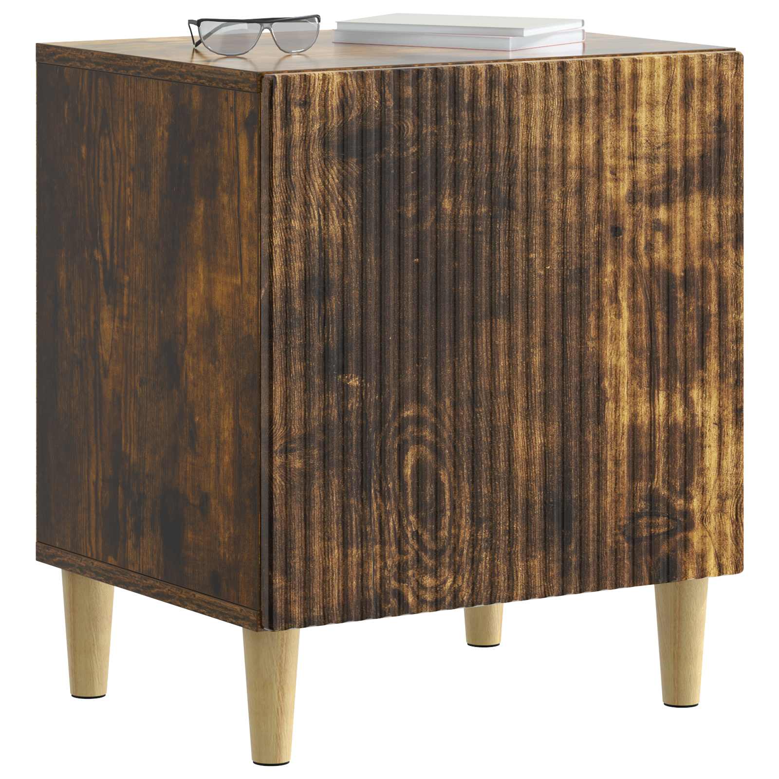 Κομοδίνο Καπνισμένο Ξύλο Δρυός 43 x 34,5 x 50 εκ - Pakobazaar