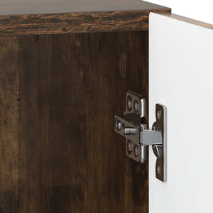 Κομοδίνο 2 pcs Καπνισμένο Ξύλο Δρυός 43 x 34,5 x 50 εκ - Pakobazaar