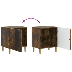 Κομοδίνο 2 pcs Καπνισμένο Ξύλο Δρυός 43 x 34,5 x 50 εκ - Pakobazaar