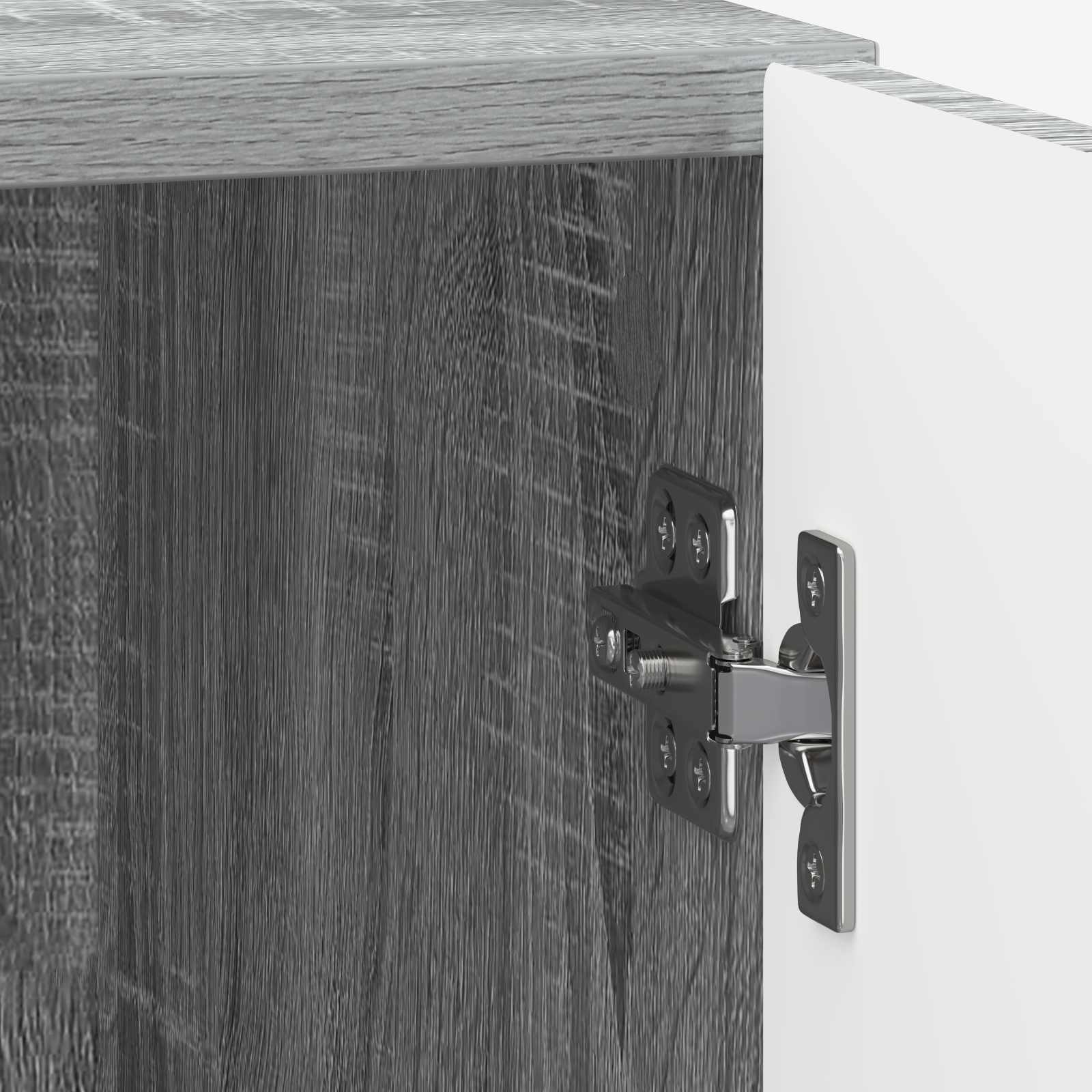 Κομοδίνο 2 pcs Γκρι Sonoma 43 x 34,5 x 50 εκ Επεξεργασμένο Ξύλο - Pakobazaar