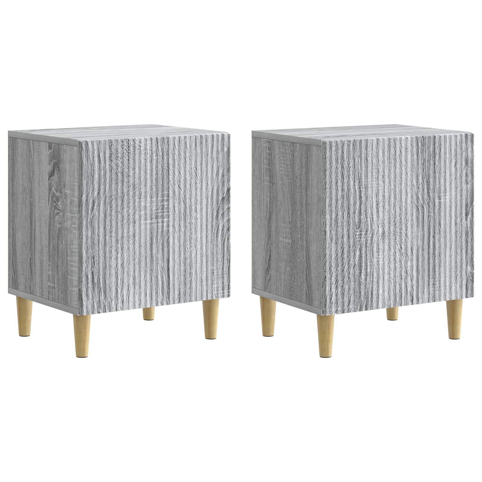 Κομοδίνο 2 pcs Γκρι Sonoma 43 x 34,5 x 50 εκ Επεξεργασμένο Ξύλο - Pakobazaar