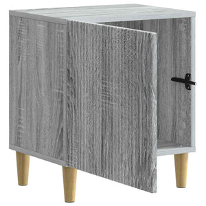 Κομοδίνο 2 pcs Γκρι Sonoma 43 x 34,5 x 50 εκ Επεξεργασμένο Ξύλο - Pakobazaar