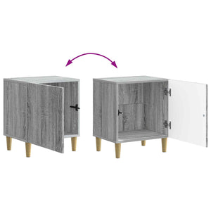 Κομοδίνο 2 pcs Γκρι Sonoma 43 x 34,5 x 50 εκ Επεξεργασμένο Ξύλο - Pakobazaar