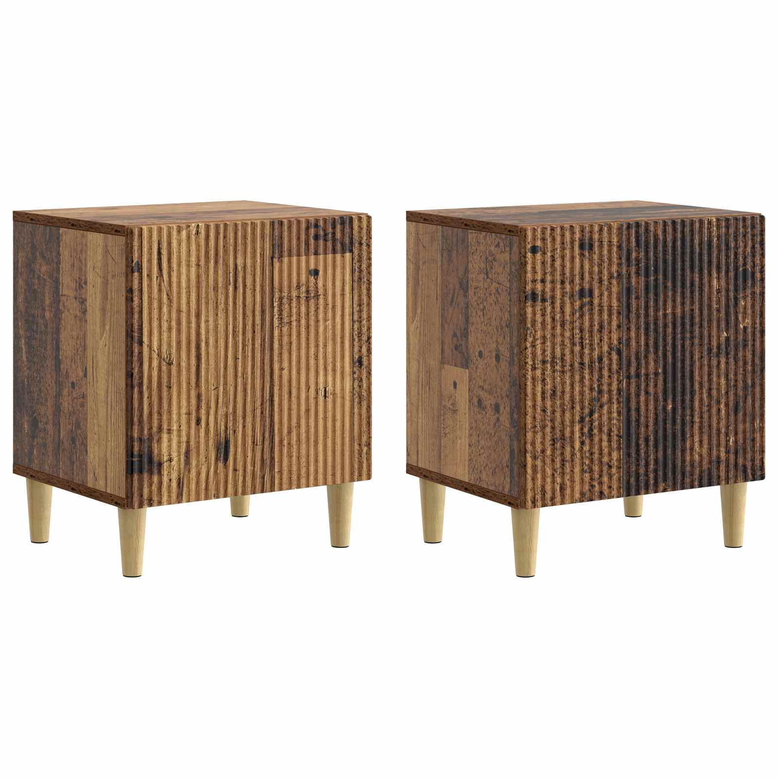 Κομοδίνο 2 pcs Παλαιωμένο ξύλο 43 x 34,5 x 50 εκ - Pakobazaar
