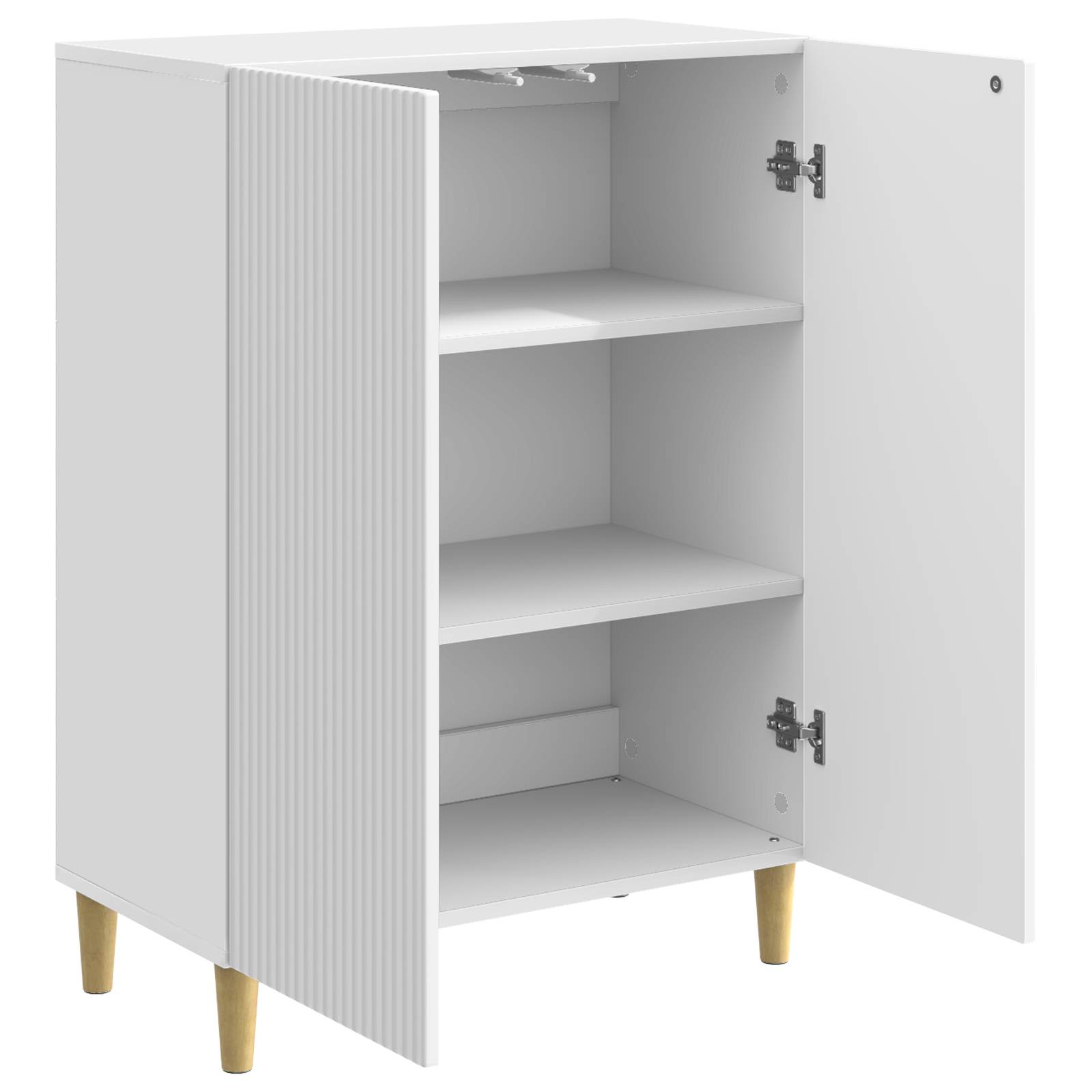 Πλαϊνό γραφείο Γυαλιστερό Λευκό 66 x 34,5 x 90 εκ - Pakobazaar