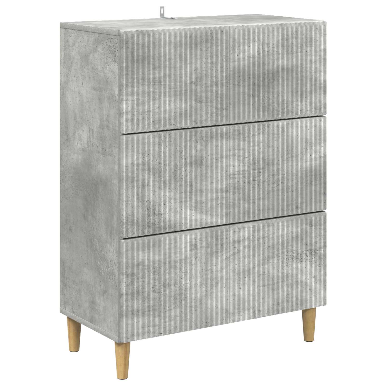 Ντουλάπι με Συρτάρια Γκρι Σκυροδέματος 66 x 34,5 x 90 εκ - Pakobazaar