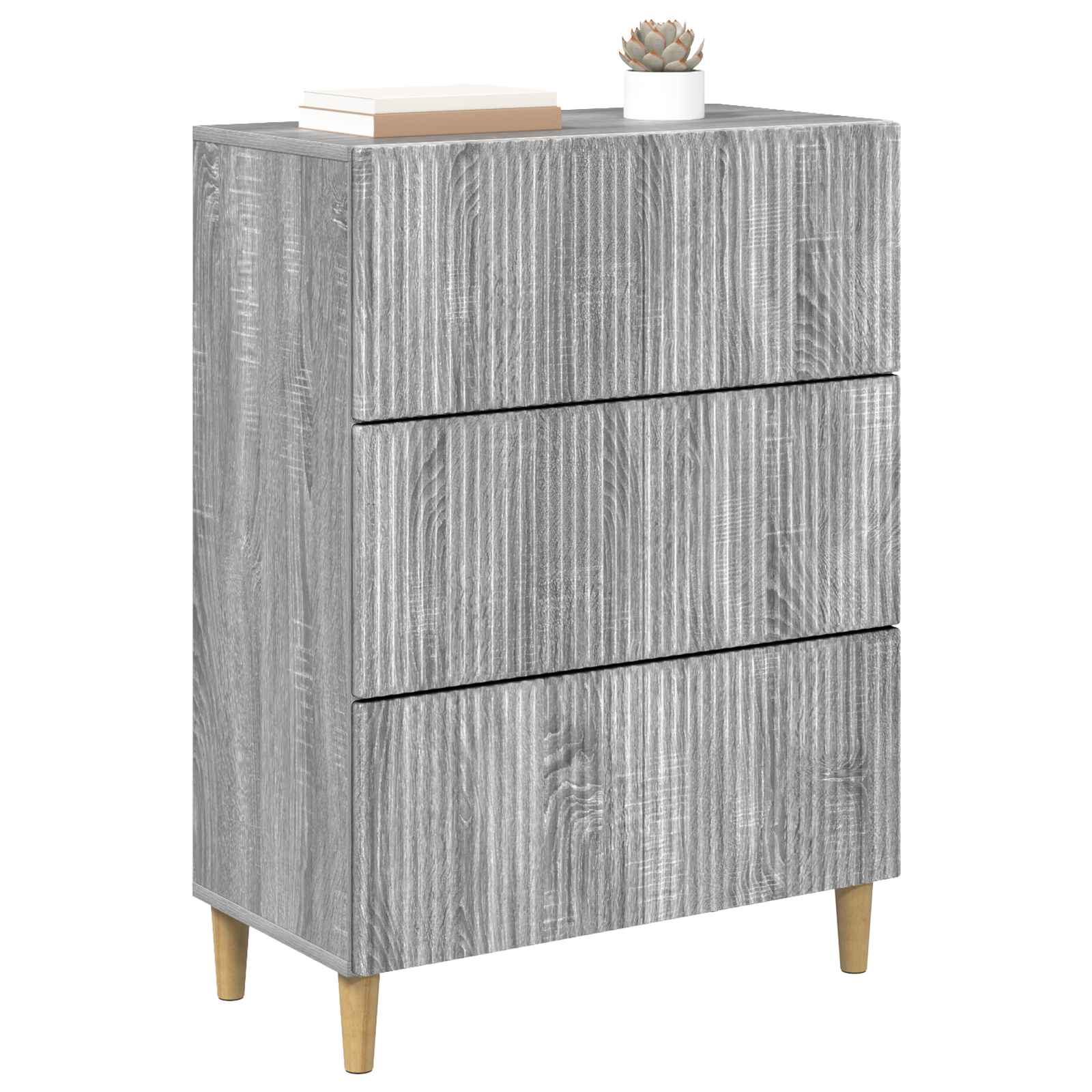 Ντουλάπι με Συρτάρια Γκρι Sonoma 66 x 34,5 x 90 εκ - Pakobazaar