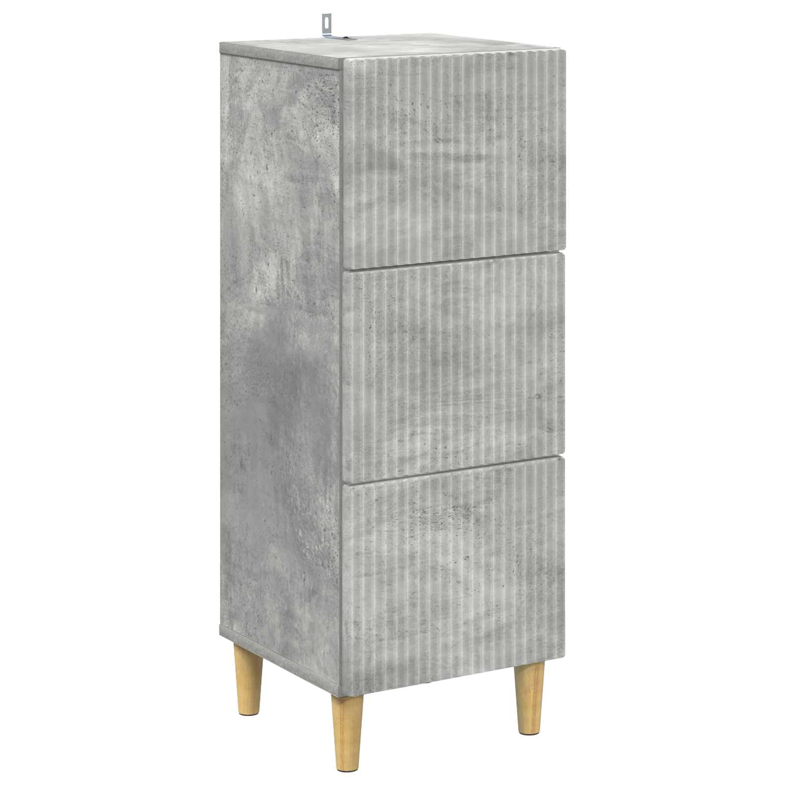 Ντουλάπι με Συρτάρια Γκρι Σκυροδέματος 33 x 34,5 x 90 εκ - Pakobazaar