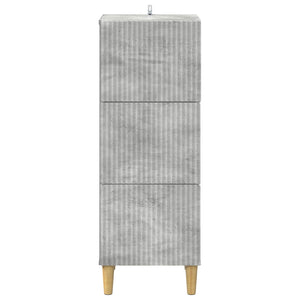 Ντουλάπι με Συρτάρια Γκρι Σκυροδέματος 33 x 34,5 x 90 εκ - Pakobazaar