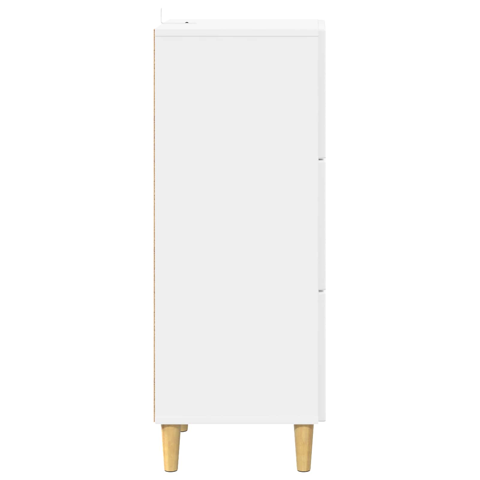 Ντουλάπι με Συρτάρια Γυαλιστερό Λευκό 33 x 34,5 x 90 εκ - Pakobazaar
