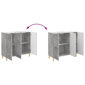 Πλαϊνό γραφείο Γκρι Σκυροδέματος 89 x 34,5 x 80 εκ - Pakobazaar