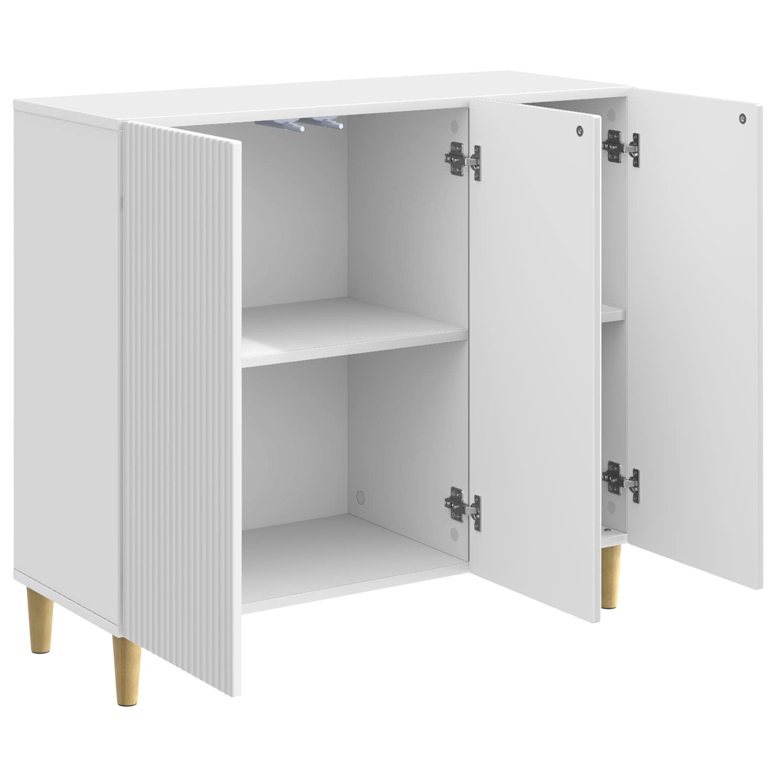 Πλαϊνό γραφείο Γυαλιστερό Λευκό 89 x 34,5 x 80 εκ - Pakobazaar