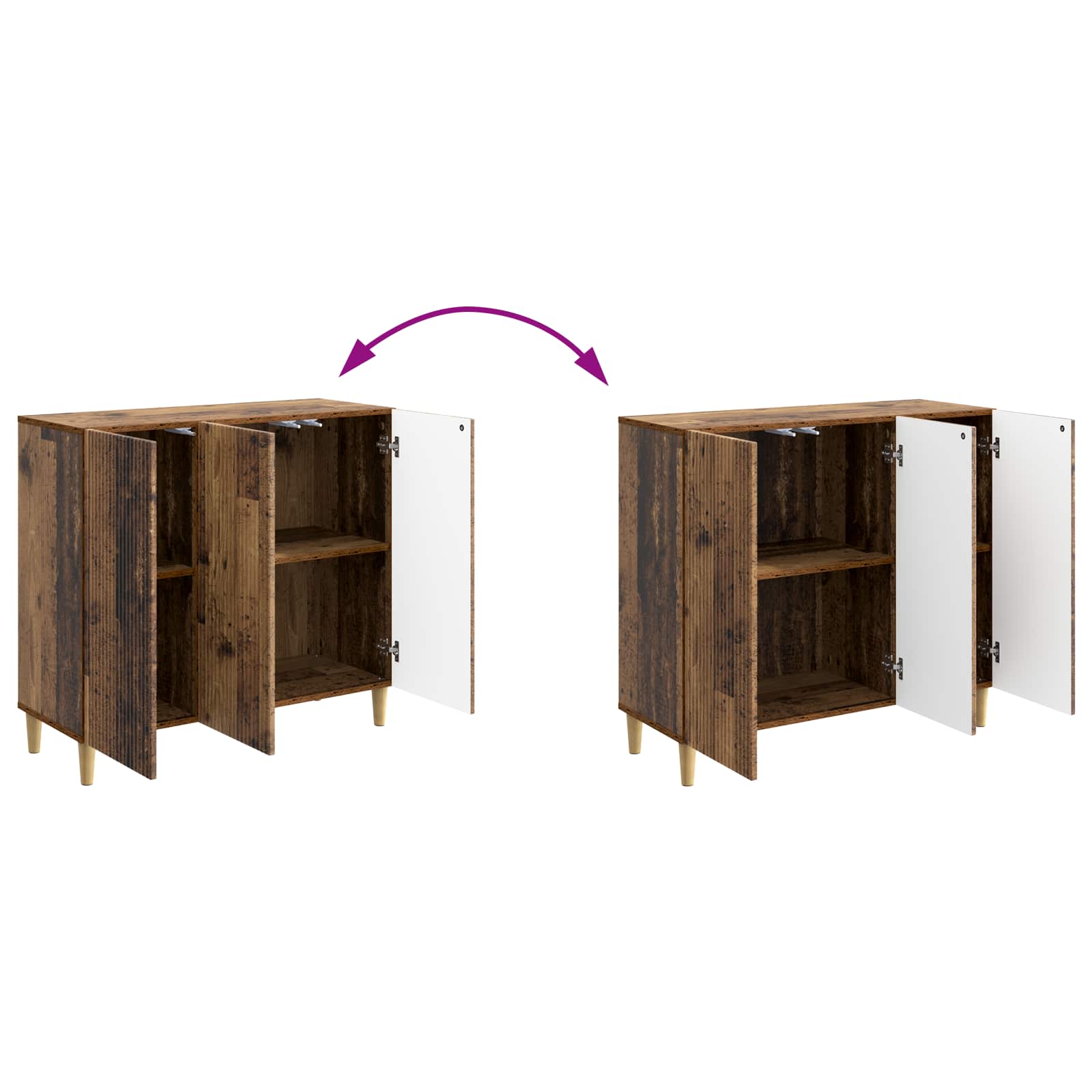 Πλαϊνό γραφείο Παλαιωμένο ξύλο 89 x 34,5 x 80 εκ - Pakobazaar