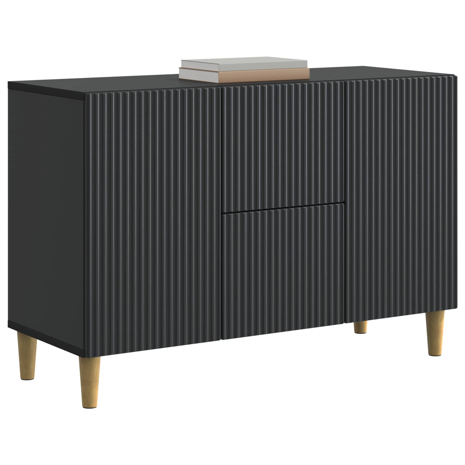 Πλαϊνό γραφείο Μαύρο 89 x 34,5 x 60 εκ. Επεξεργασμένο Ξύλο - Pakobazaar