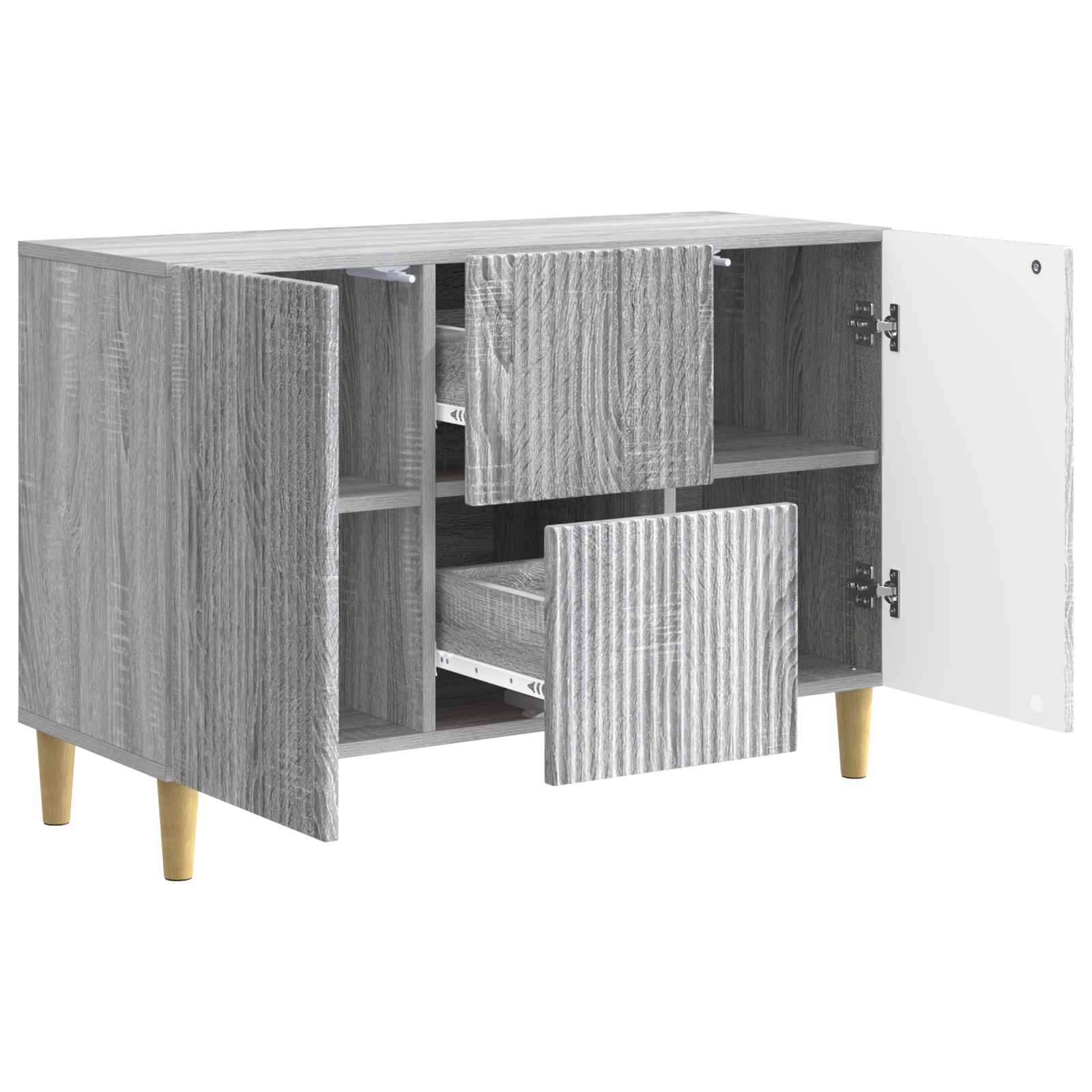 Πλαϊνό γραφείο με συρτάρι Γκρι Sonoma 89 x 34,5 x 60 εκ. - Pakobazaar