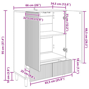 Πλαϊνό γραφείο με συρτάρι Artisan Δρυς 66 x 34,5 x 95 εκ. - Pakobazaar