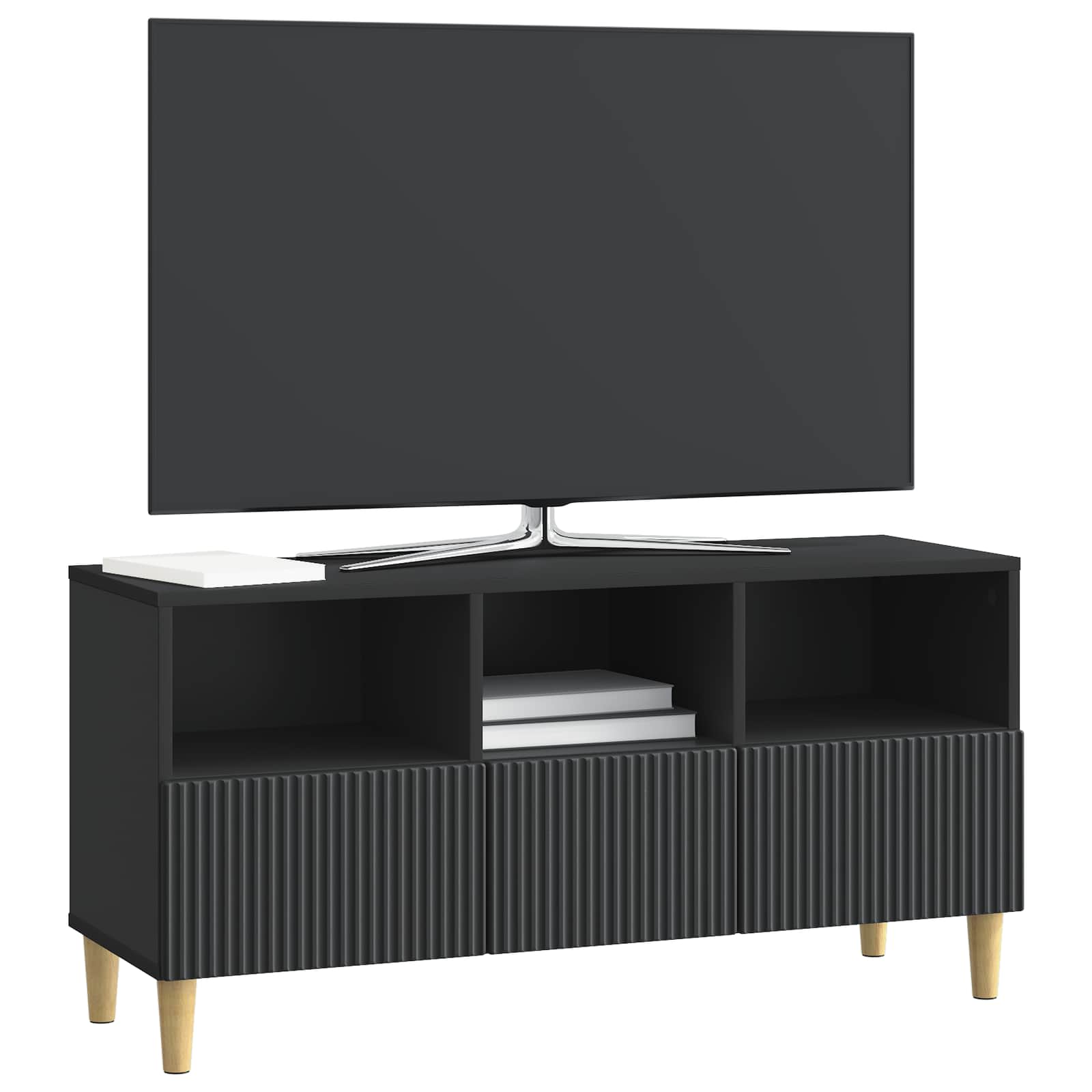 Ντουλάπι TV Μαύρο 102 x 34,5 x 50 εκ. Επεξεργασμένο Ξύλο - Pakobazaar