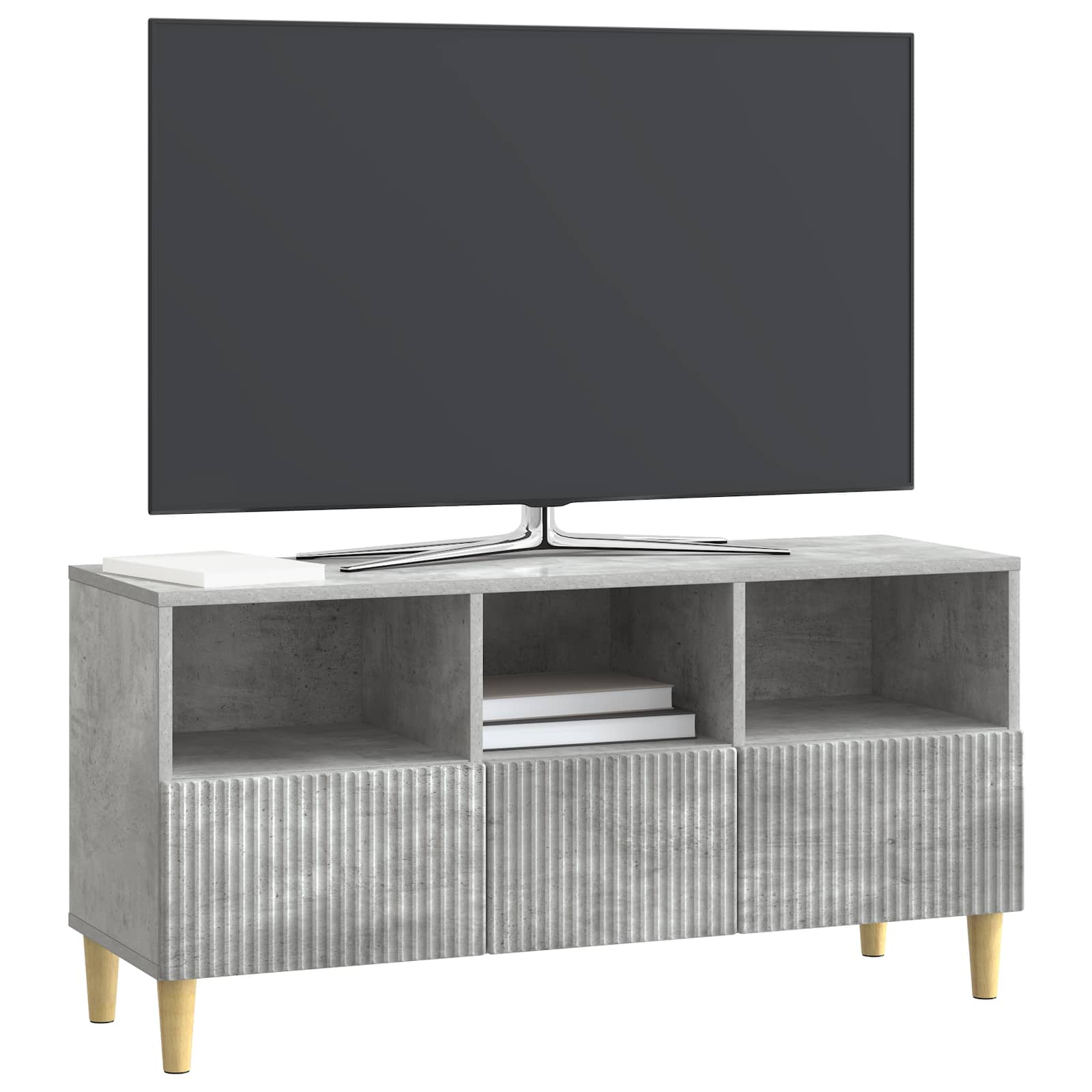 Ντουλάπι TV με συρτάρι Γκρι Σκυροδέματος 102 x 34,5 x 50 εκ. - Pakobazaar