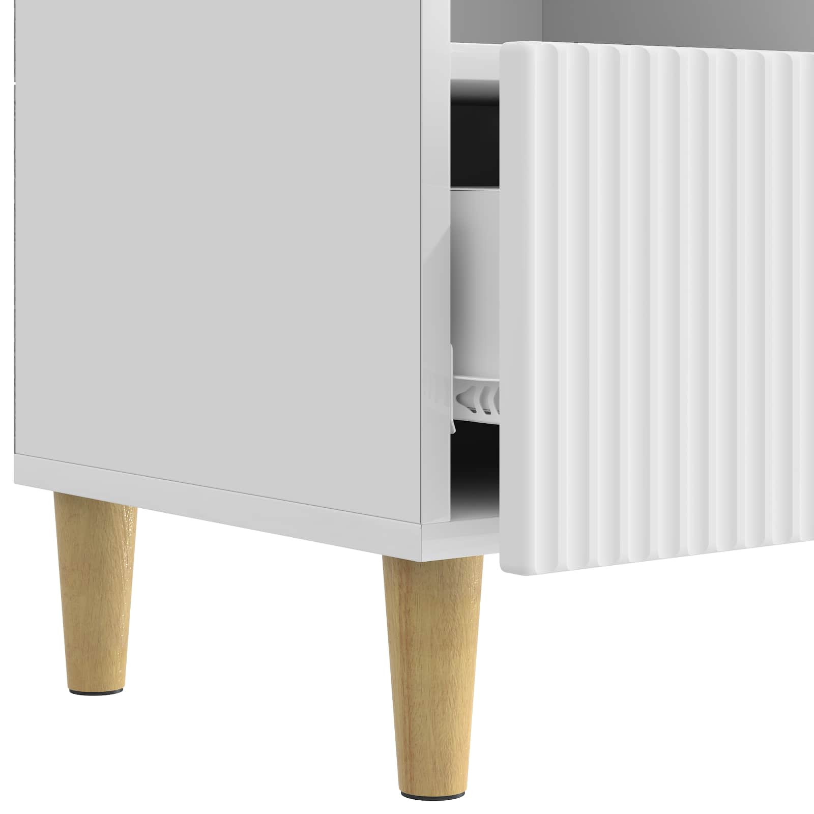 Ντουλάπι TV με συρτάρι Γυαλιστερό Λευκό 102 x 34,5 x 50 εκ. - Pakobazaar