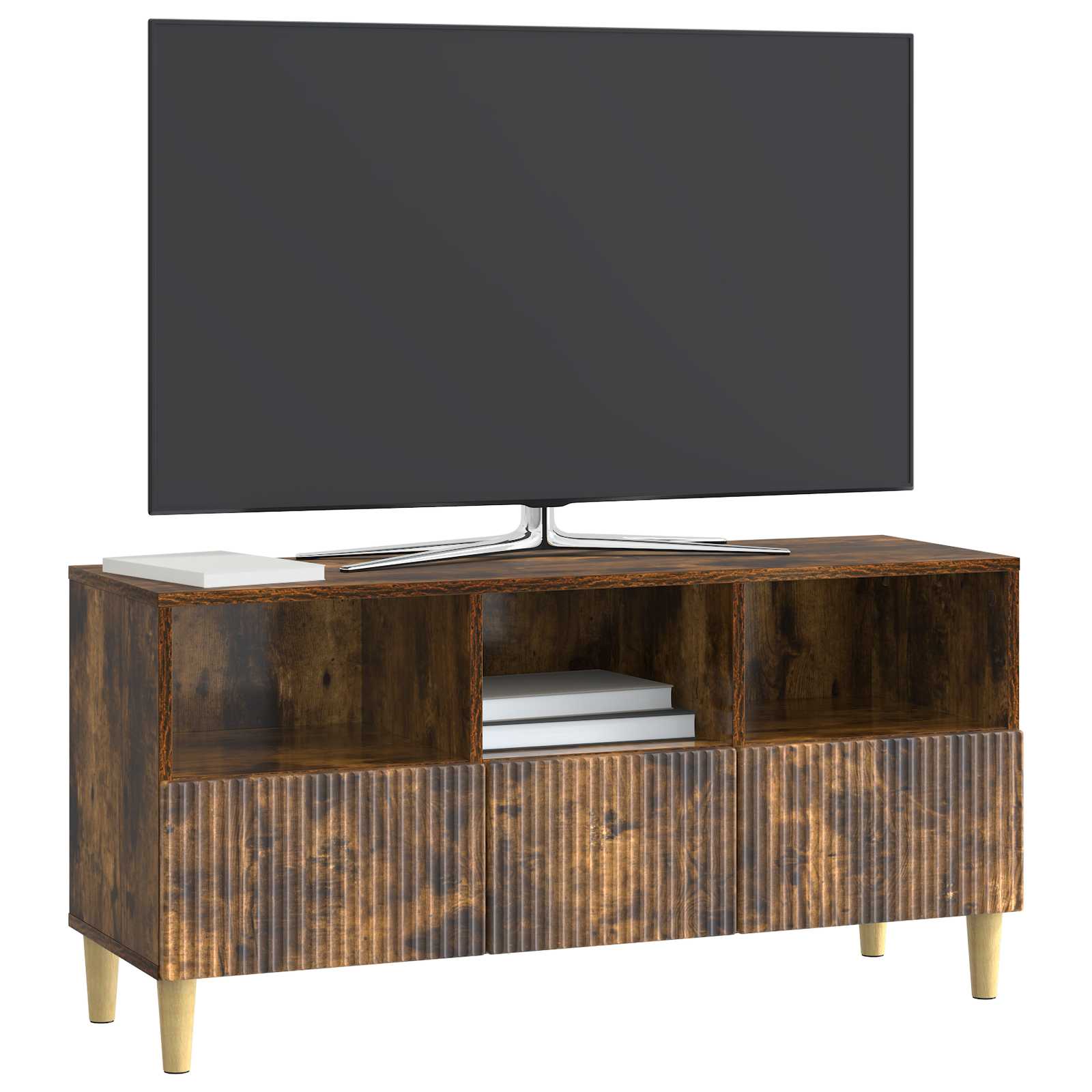 Ντουλάπι TV Καπνισμένο Ξύλο Δρυός 102 x 34,5 x 50 εκ. - Pakobazaar