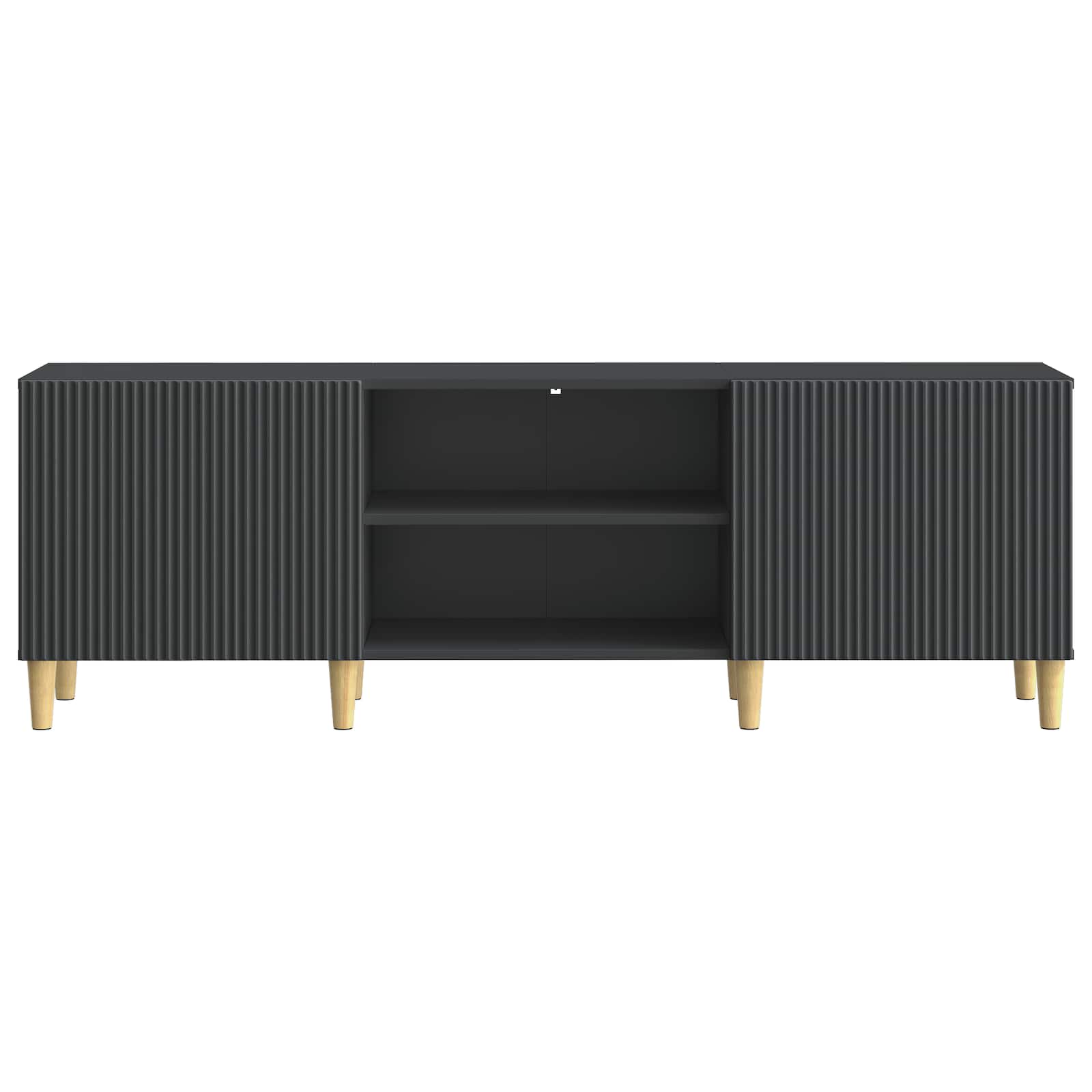 Ντουλάπι TV Μαύρο 150 x 31 x 50 εκ. Επεξεργασμένο Ξύλο - Pakobazaar