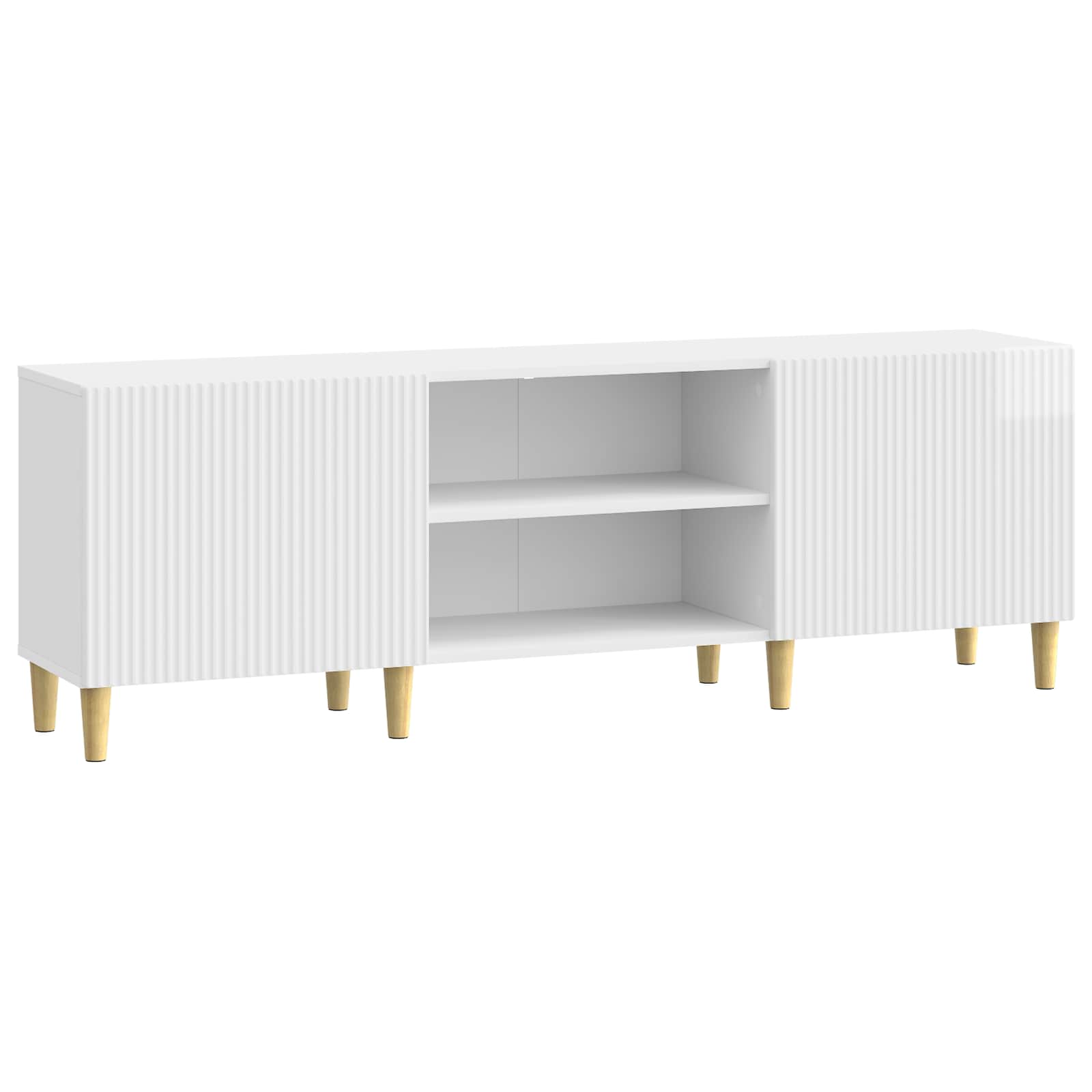Ντουλάπι TV Γυαλιστερό Λευκό 150 x 31 x 50 εκ. - Pakobazaar