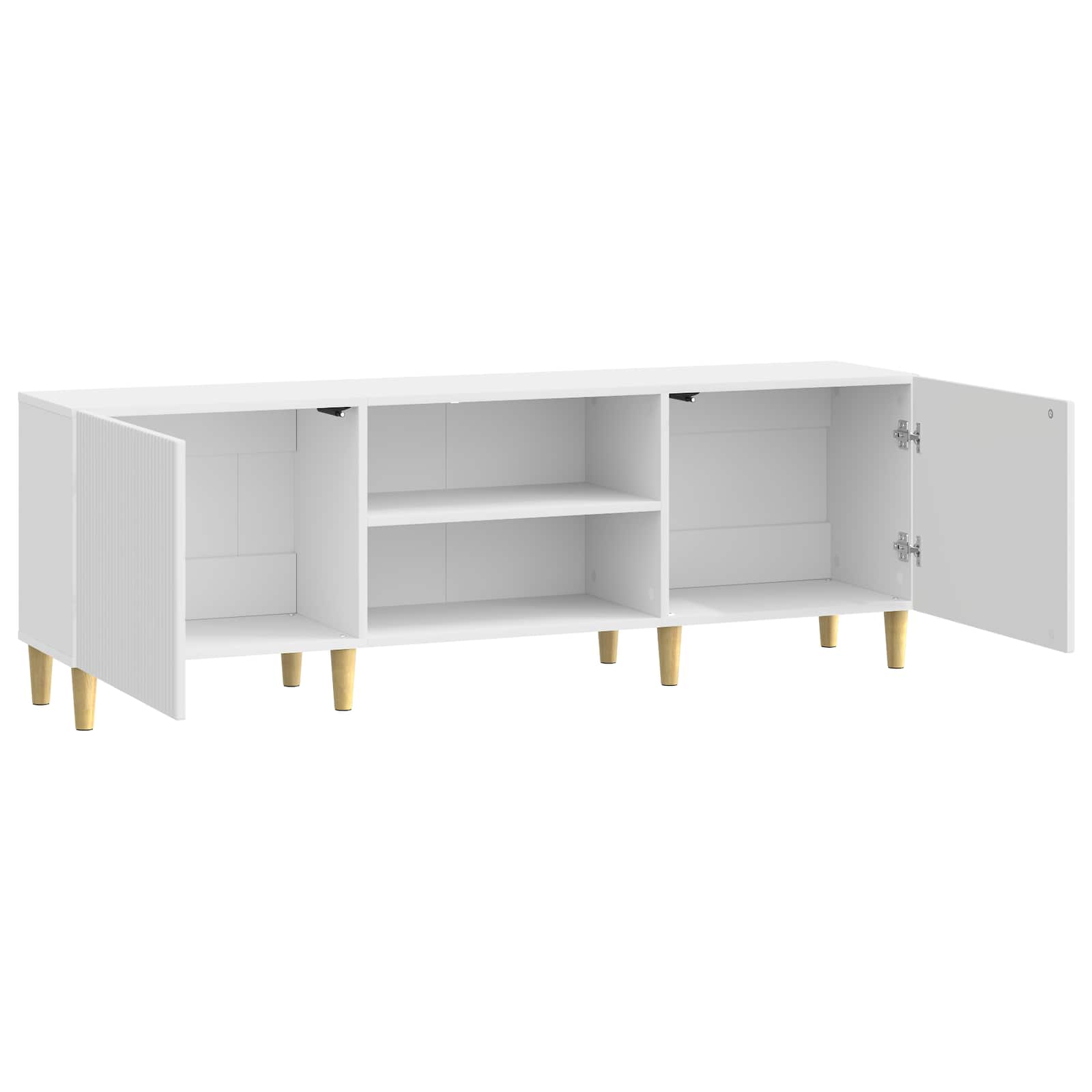 Ντουλάπι TV Γυαλιστερό Λευκό 150 x 31 x 50 εκ. - Pakobazaar