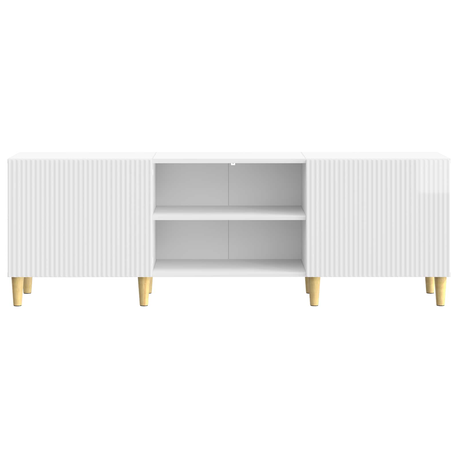 Ντουλάπι TV Γυαλιστερό Λευκό 150 x 31 x 50 εκ. - Pakobazaar