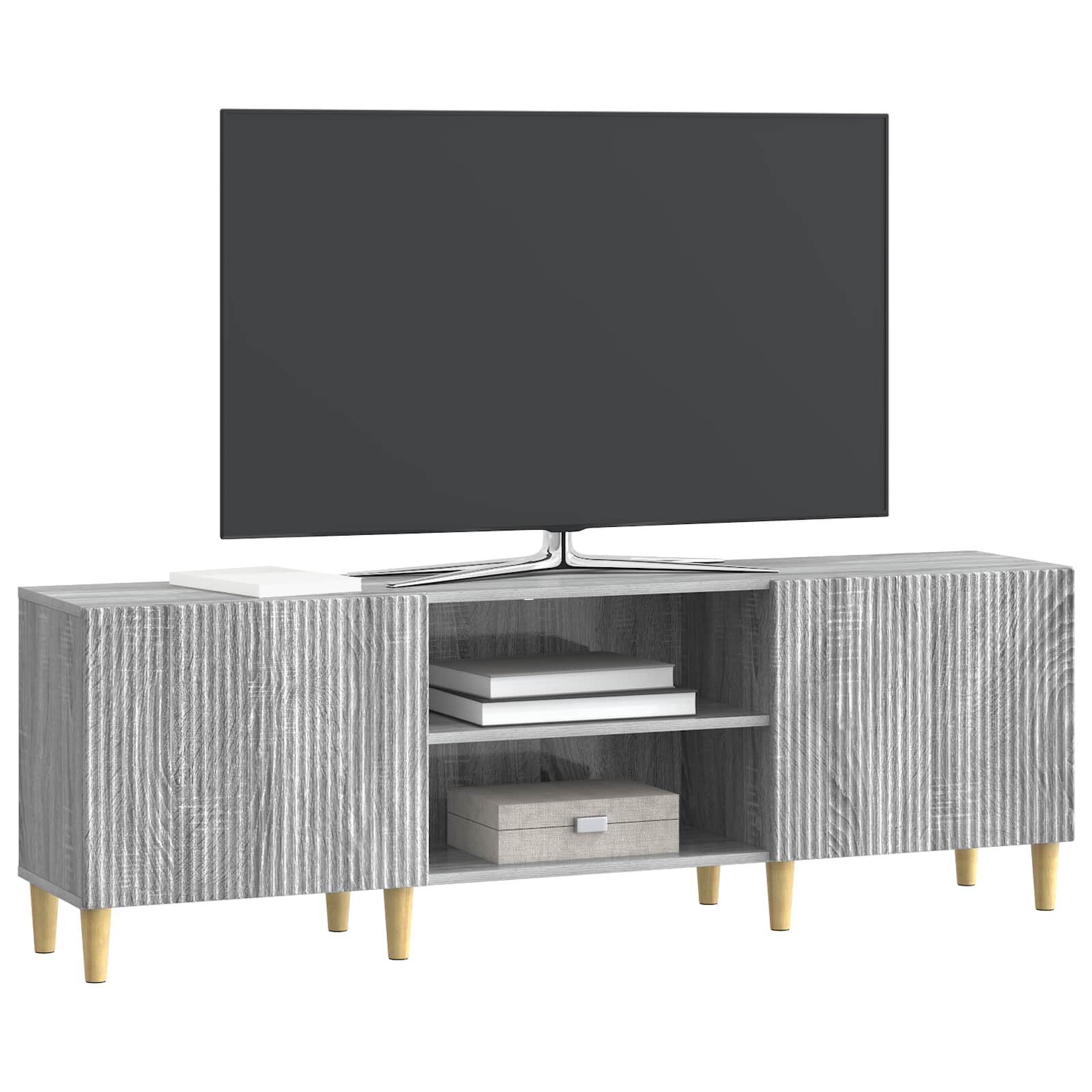 Ντουλάπι TV Γκρι Sonoma 150 x 31 x 50 εκ. Επεξεργασμένο Ξύλο - Pakobazaar
