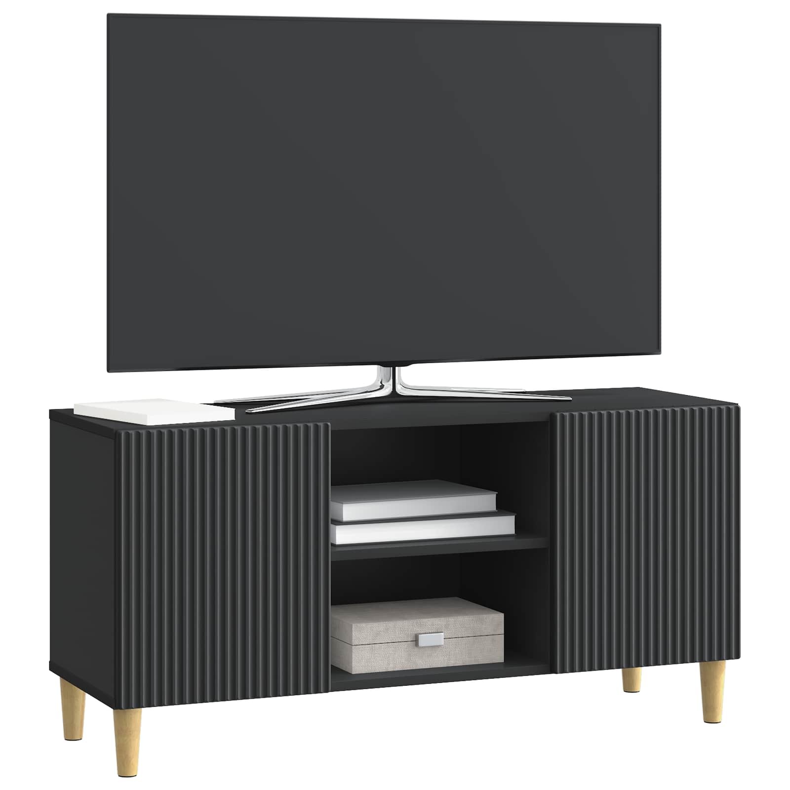 Ντουλάπι TV Μαύρο 102 x 34,5 x 50 εκ. Επεξεργασμένο Ξύλο - Pakobazaar