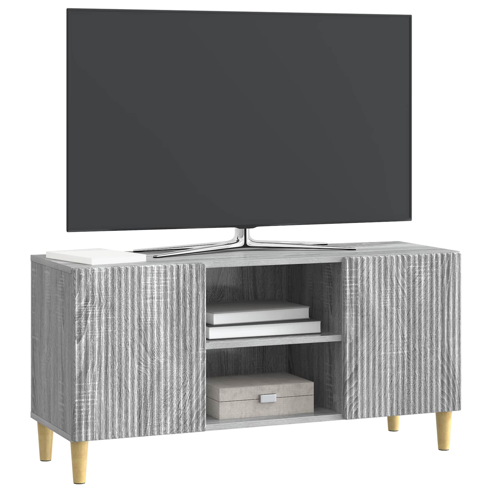 Ντουλάπι TV Γκρι Sonoma 102 x 34,5 x 50 εκ. Επεξεργασμένο Ξύλο - Pakobazaar