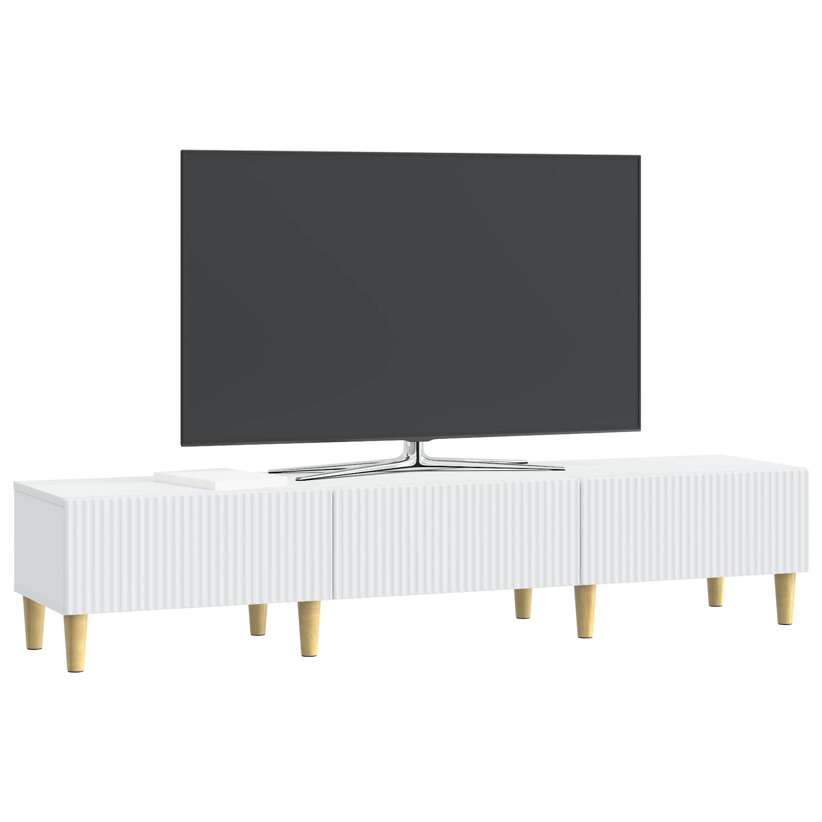 Ντουλάπι TV Λευκό 147 x 34,5 x 30 εκ Επεξεργασμένο Ξύλο - Pakobazaar
