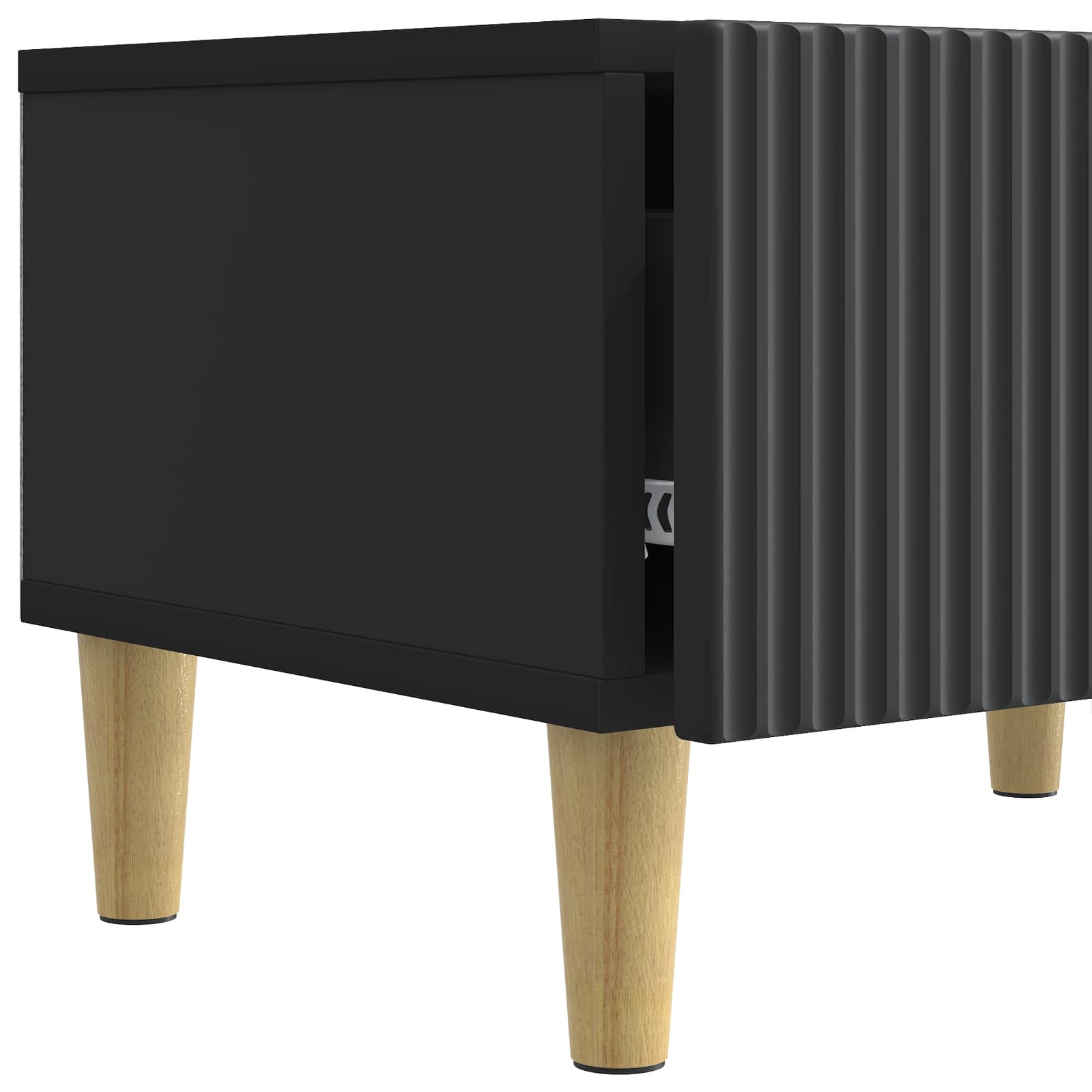Ντουλάπι TV Μαύρο 147 x 34,5 x 30 εκ Επεξεργασμένο Ξύλο - Pakobazaar