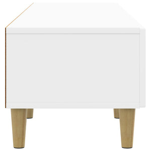 Ντουλάπι TV με συρτάρι Γυαλιστερό Λευκό 147 x 34,5 x 30 εκ - Pakobazaar