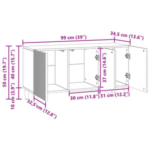 Ντουλάπι TV Artisan Δρυς 99 x 34,5 x 50 εκ. Επεξεργασμένο Ξύλο - Pakobazaar