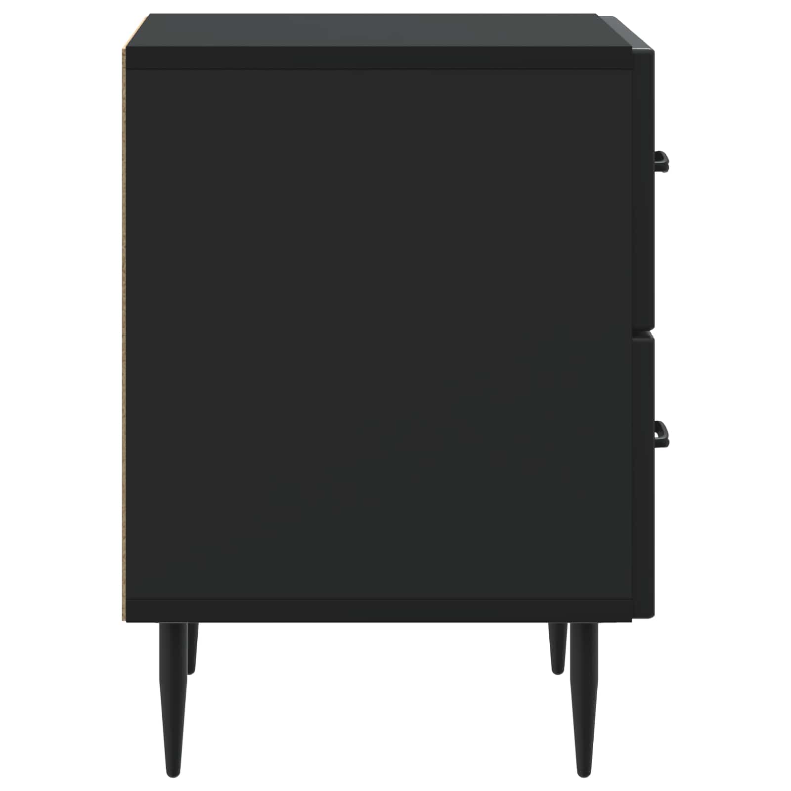 Κομοδίνο Μαύρο 43 x 34,5 x 47,5 εκ Επεξεργασμένο Ξύλο - Pakobazaar