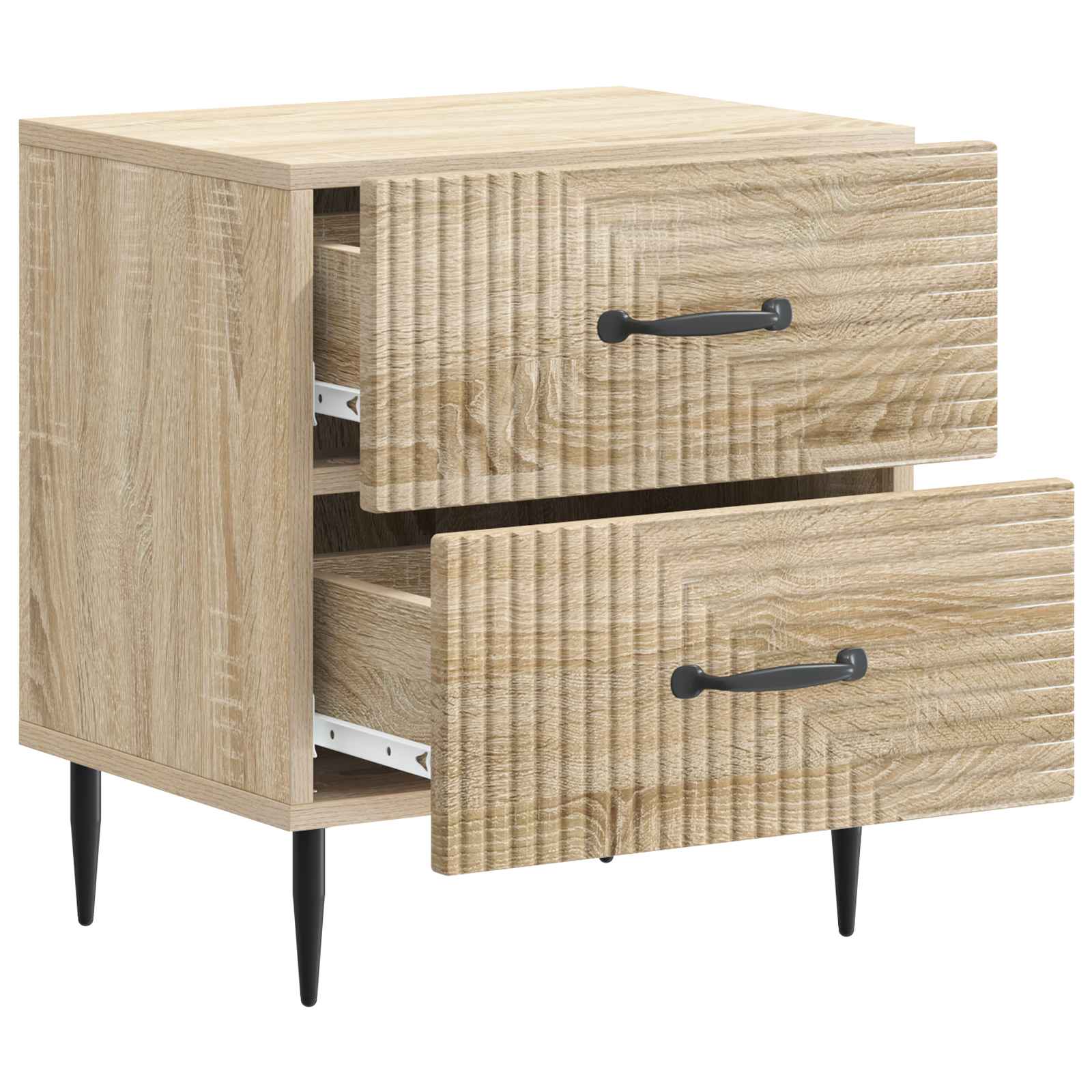 Κομοδίνο με συρτάρι 2 pcs Sonoma Δρυς 43 x 34,5 x 47,5 εκ - Pakobazaar