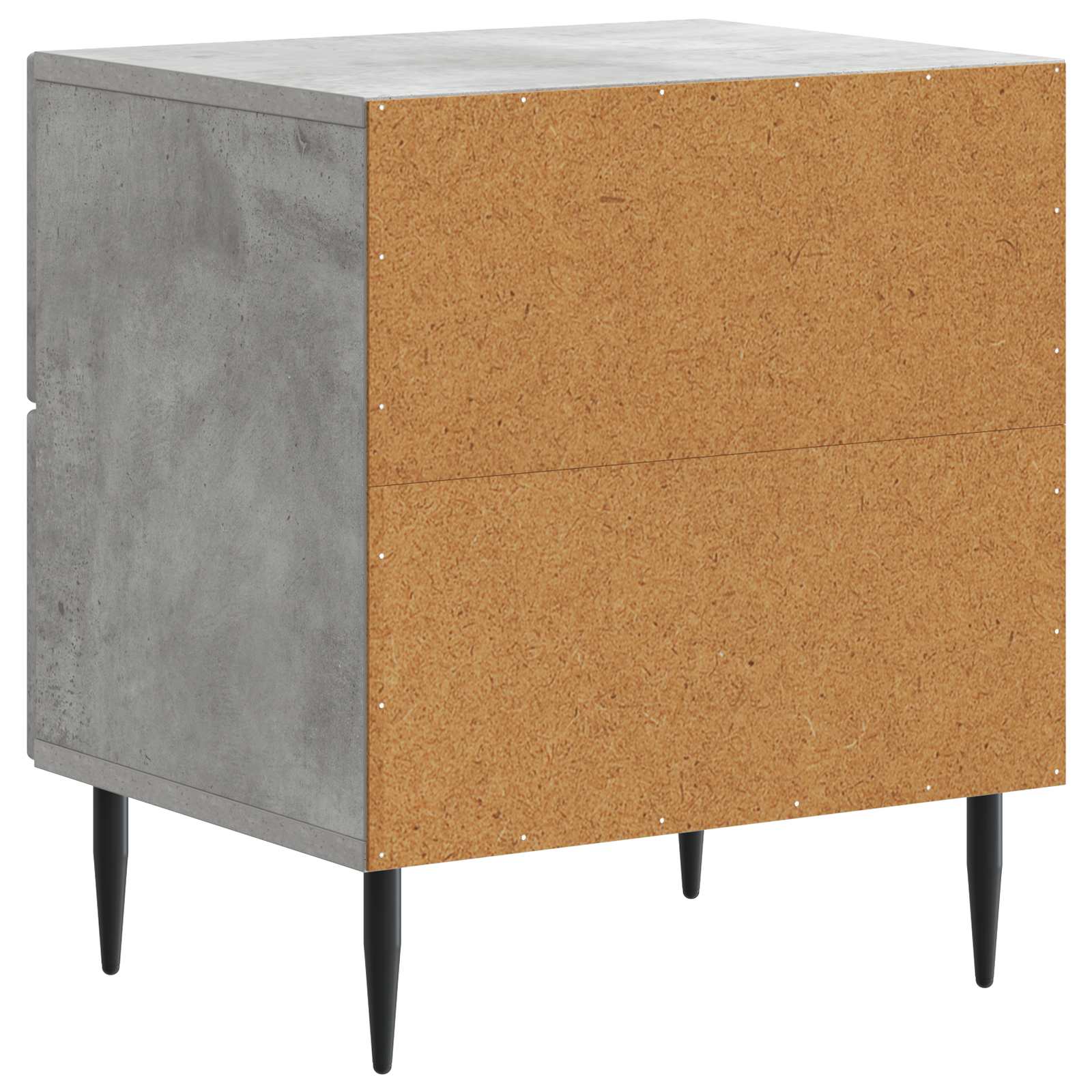 Κομοδίνο με συρτάρι 2 pcs Γκρι Σκυροδέματος 43 x 34,5 x 47,5 εκ - Pakobazaar