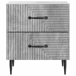 Κομοδίνο με συρτάρι 2 pcs Γκρι Σκυροδέματος 43 x 34,5 x 47,5 εκ - Pakobazaar