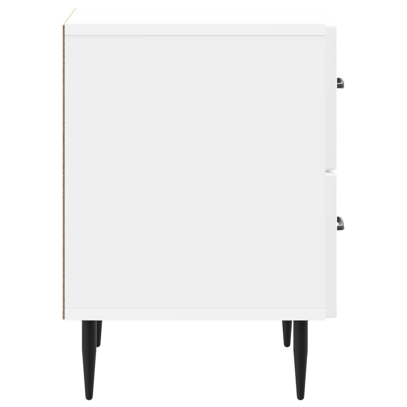 Κομοδίνο με συρτάρι Γυαλιστερό Λευκό 43 x 34,5 x 47,5 εκ - Pakobazaar